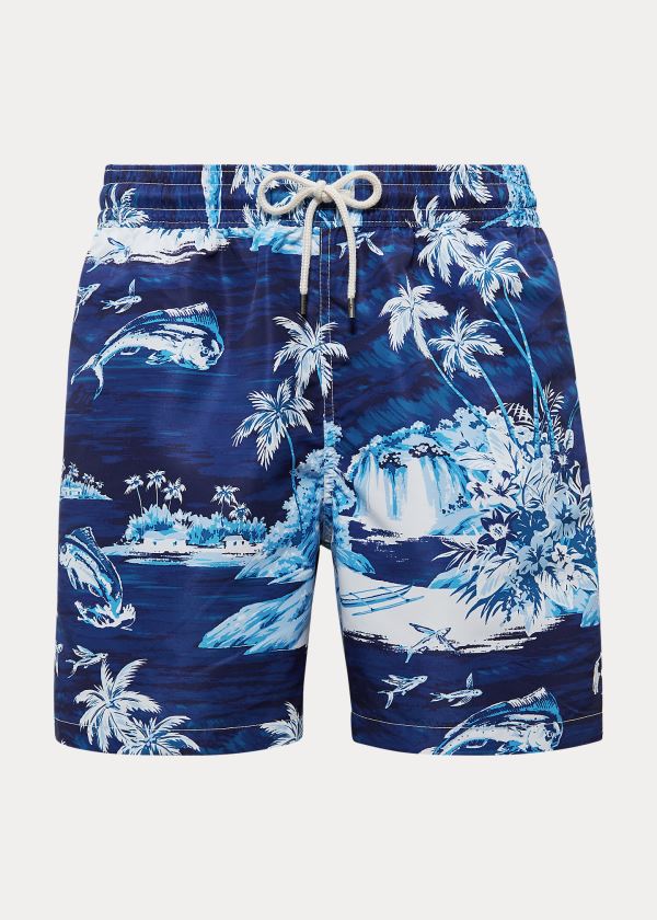 Short de Baño Polo Ralph Lauren Hombre Azules Multicolor - Traveler Tropical - ROLMI0472